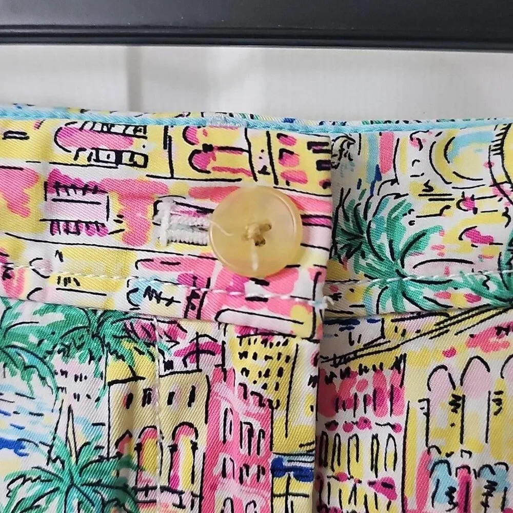 Talbots Girlfriend Chino Short 12P Scenic Coastal Print - Picture 3 of 7